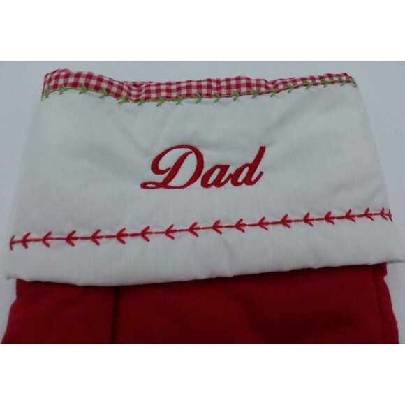 Pottery Barn Kids Dad Christmas Stocking Santa on Train Holiday Xmas Quilted Red - Picture 2 of 5